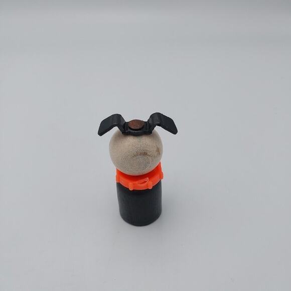 1967 WOOD BODY & HEAD FISHER PRICE LITTLE PEOPLE STRAIGHT LUCKY DOG RED COLLAR - Picture 2 of 3